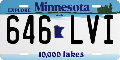 MN license plate 646LVI