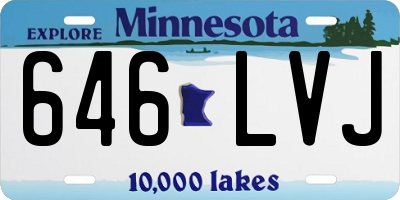 MN license plate 646LVJ