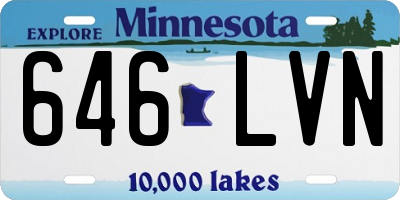 MN license plate 646LVN