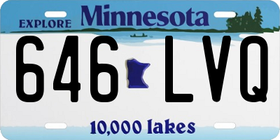 MN license plate 646LVQ