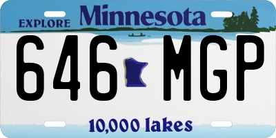 MN license plate 646MGP