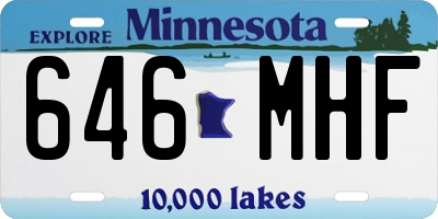MN license plate 646MHF