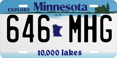 MN license plate 646MHG