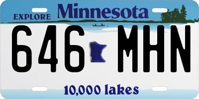 MN license plate 646MHN