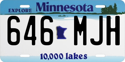 MN license plate 646MJH
