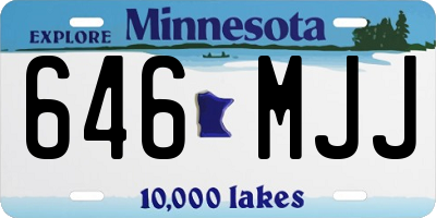 MN license plate 646MJJ