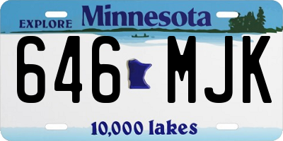 MN license plate 646MJK