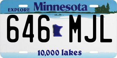 MN license plate 646MJL