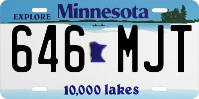 MN license plate 646MJT