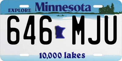 MN license plate 646MJU