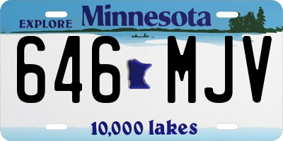 MN license plate 646MJV