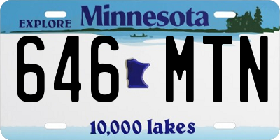 MN license plate 646MTN