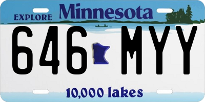 MN license plate 646MYY