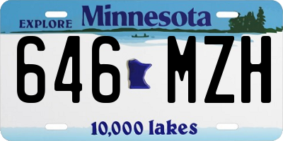 MN license plate 646MZH
