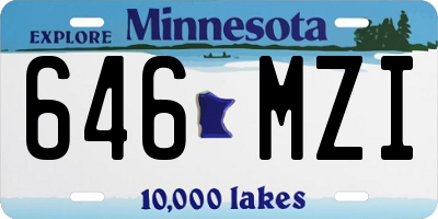 MN license plate 646MZI