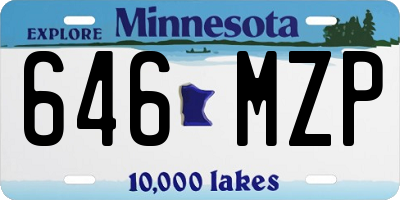 MN license plate 646MZP