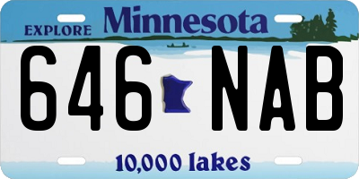 MN license plate 646NAB