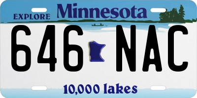 MN license plate 646NAC