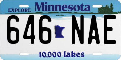MN license plate 646NAE