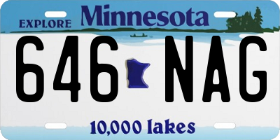MN license plate 646NAG