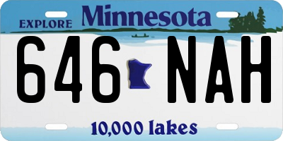 MN license plate 646NAH