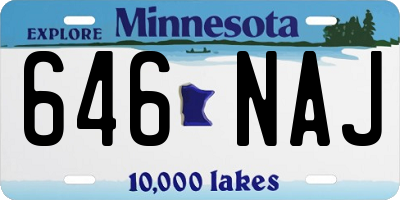 MN license plate 646NAJ