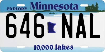 MN license plate 646NAL