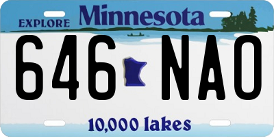 MN license plate 646NAO