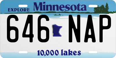 MN license plate 646NAP