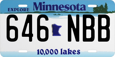 MN license plate 646NBB