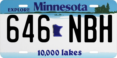 MN license plate 646NBH