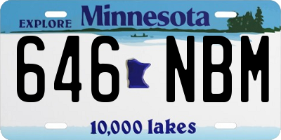 MN license plate 646NBM