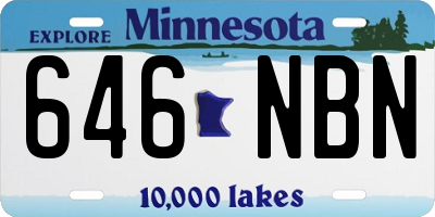 MN license plate 646NBN
