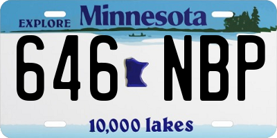 MN license plate 646NBP
