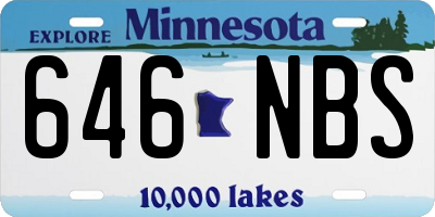 MN license plate 646NBS