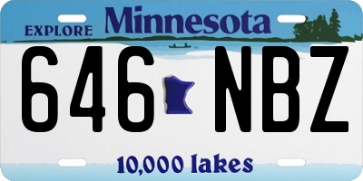 MN license plate 646NBZ