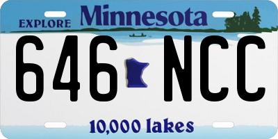 MN license plate 646NCC