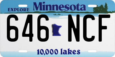 MN license plate 646NCF