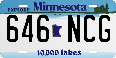 MN license plate 646NCG