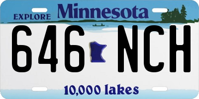 MN license plate 646NCH