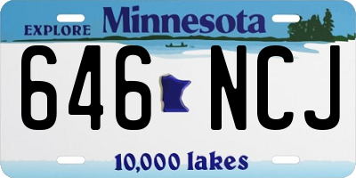 MN license plate 646NCJ
