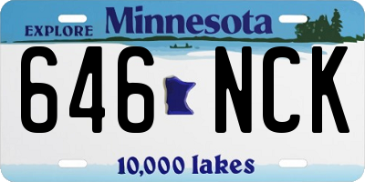 MN license plate 646NCK