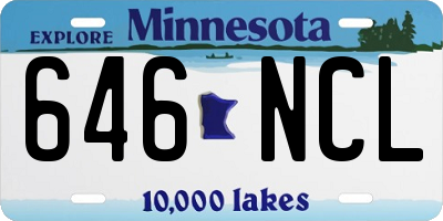MN license plate 646NCL