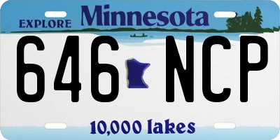 MN license plate 646NCP