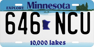 MN license plate 646NCU