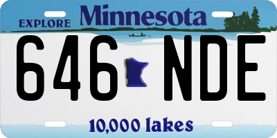 MN license plate 646NDE