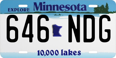 MN license plate 646NDG