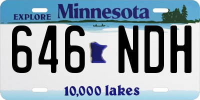 MN license plate 646NDH