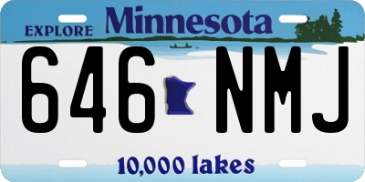MN license plate 646NMJ