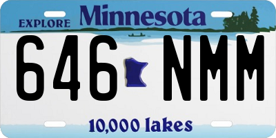 MN license plate 646NMM